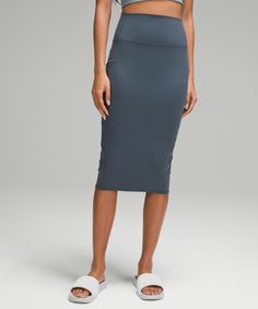 Nulu Slim-Fit High-Rise Skirt | Women's Skirts | lululemon Stretchy Skirt, High Rise Skirt, Women's Skirts, The Knee, Dress Skirt, Pencil Skirt, Womens Skirt, The Day, High Rise