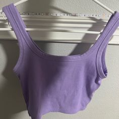 Size Small Amazon Tank Top Never Worn, I’m Willing To Accept Lower Offers So Feel Free To Put Any Offers In The Comments! Casual Purple Crop Tank Top, Casual Purple Crop Top Tank, Amazon Fitted Cotton Tops, Amazon Sleeveless Summer Tops, Amazon Sleeveless Tops For Spring, Sleeveless Tops By Amazon For Spring, Amazon Tank Top, Amazon Tops, White Sleeves