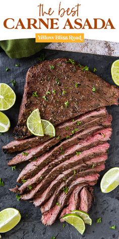 the best carne asada recipe with limes and parsley