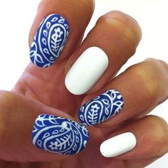 PAISLEY NAILS design Fantastic Nails, Unghie Nail Art, Milky Nails, Best Nail Art Designs