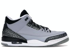 Mens Grey Shoes, Best Sneaker, Authentic Jordans, Jordan 3 Retro, Air Jordan 3 Retro, Jordan Sneakers, Volleyball Shoes, Air Jordan 3, Grey Shoes