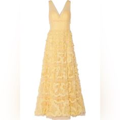 a yellow dress on a white background