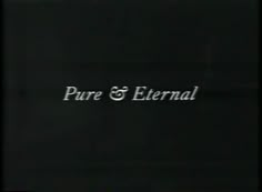 the logo for pure & eternal is shown in black and white, with silver lettering