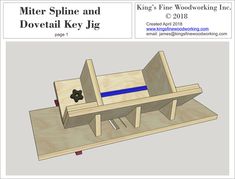 a woodworking project with the title'how to make a miter spline and dovetail key jig '