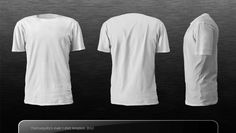 three white t - shirts are shown on a black background