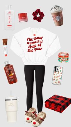 Christmas Outfit Collage, Xmas Fits, Christmas Must Haves, Best Ugly Christmas Sweaters, Ugly Christmas Sweater Ideas, Winter Christmas Outfits, Christmas Clothing Ideas