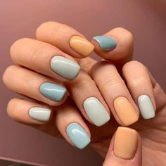 Kutek Disney, Pastel Nails Designs, Spring Nail Designs, Pastel Nails, Dipped Nails