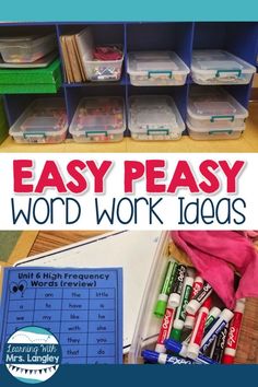 an easy and fun word work idea for the classroom