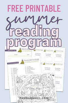 the free printable summer reading program for kids to learn how to read and draw