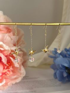 💗 US Free Shipping for over 35 USD  💗 CANADA Free Shipping WITH tracking for over 60 CAD  | D E S C R I P T I O N | - One pair (2pcs) per quantity - Materials: 14K Gold Plated, Sterling Silver - Size: Length  6.2cm Width 1.5cm           | C A R E I N S T R U C T I O N S | - Keep away from moisture, remove before showering. - Remove before sleeping and exercising. - Store in a closed bag or box - Allow creams or perfumes to dry before wearing. For more jewelry, welcome to visit our official web Japanese Earrings, Jewelry Japanese, Earrings Aesthetic, Aesthetic Jewelry, Cute Bird, Origami Crane, Bird Earrings, Earrings Cute, Cute Birds