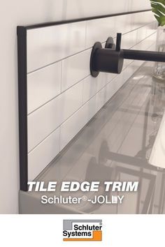 the edge trim is black and white in color