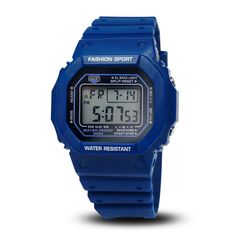 Digitex and Invicta have collaborated to bring you a handy, easy-to-wear digital watch! It's packed with great features like a date display, backlight and alarm. The rounded rectangle case and strap are crafted from durable resin, making your new timepiece ideal for everyday wear. Blue Wear-resistant Watches With Round Dial, Blue Wear-resistant Watches, Casual Digital Watch With Analog Display For Sports, Casual Outdoor Digital Watch With Stopwatch, Casual Digital Watch With Wear-resistant Round Dial, Casual Durable Digital Watch For Sports, Adjustable Digital Watch With Analog Display, Casual Digital Watch With Alarm For Outdoor, Casual Outdoor Digital Watch With Alarm