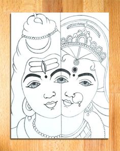 an image of two women with their faces drawn on paper