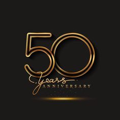 the 50th anniversary logo with gold lettering