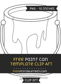 the free paint can template clip art for kids to use on crafts and other projects