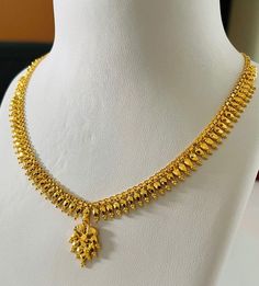 Buy Indian Design Necklace Solid 22k Gold 916 Gold Bombay Necklace Online in India - Etsy Necklace Designs Gold, Choker Necklace Indian, Indian Choker Necklace, Choker Designs