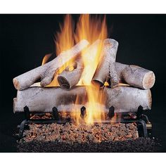 Rasmussen 18 Double Face White Birch Vented Gas Log Stainless Steel Fireplace, Whittier California, Gas Log Sets, Birch Logs, Gas Fireplace Logs, Fireplace Logs, Double Sided Fireplace, Traditional Fireplace, Gas Logs