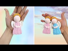 Super einfach und schnell diesen Engel-Schlüsselanhänger oder Weihnachtsschmuck zu häkeln - YouTube Christmas Ornaments Crochet, Angel Keychain, Ornaments Crochet, Crochet Angels, Crochet Youtube, Christmas Knitting, Amigurumi Crochet, Crochet Crafts, Crafts To Sell