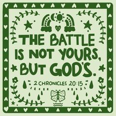 the battle is not yours but god's poster for st patrick's day