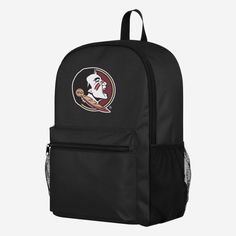 Introducing a backpack that will put you at the front of the pack of fandom. Carry the team with this Florida State Seminoles Legendary Logo Backpack next time you go to work, school, the gym, or a much-needed weekend getaway. Features Team-colored design so you can rep the team in style Team logo display, in case there were any doubts where your allegiances lie Two dedicated exterior full-zip pockets so you've got plenty of room for all your stuff Interior laptop sleeve, making this a must for Black Bags For Sports With School Spirit Style, College School Spirit Bags For Back To School, Back To School Spirit College Bags, Black School Spirit Bag For College, Black Backpack For Sports Events, Back To School Black College Bag, Back To School Spirit Backpack, Black College Bag For Back To School, School Spirit Travel Backpack