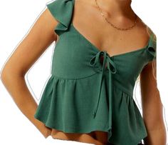 Pine Green, Babydoll Top, Pacsun, Baby Dolls, Size Medium, Collage, Green, Pins