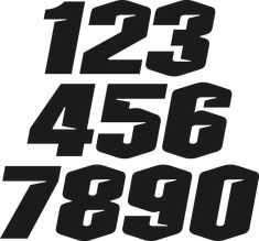 the numbers are in black and white for each number to be changed into an image