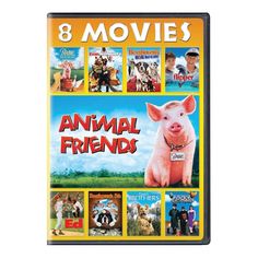 an animal friends dvd with the title 8 movies on it's back cover,