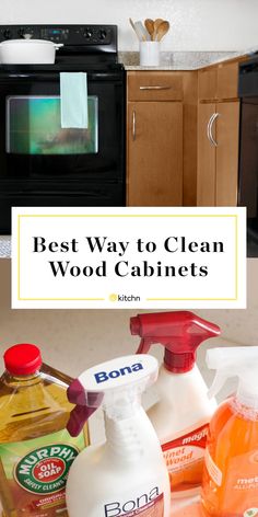 the best way to clean wood cabinets is by using vinegar and other household cleaners