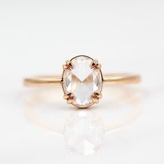 The Nora Ring (Oval) against a white background Vintage Inspired Engagement Rings, Vintage Style Engagement Rings, Marquise Ring, Double Diamond, Solitaire Setting, Stunning Engagement Ring, Custom Ring Designs, Engagement Ring Cuts, Engagement Rings Oval