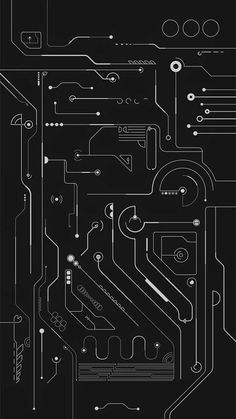 an abstract purple background with lines and dots in the shape of a circuit board, which is