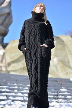 oh my god.   ORDER handmade WOOL dress hand knitted dress Tneck sweater Woolen Dress, Hand Knitted Dress, Wool Sweater Dress, Cowl Neck Sweater Dress, Solid Sweaters, Turtleneck Sweater Dress, Cable Sweater, Mohair Sweater, Warm Sweaters