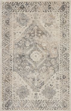 fusion cream grey rug by nourison 99446317100 redo 1 Distressed Persian Rug, Abstract Brush Strokes, Persian Rug Designs, Farmhouse Area Rugs, Rug Designs, Grey Rug, Polyester Rugs, Transitional Area Rugs, Traditional Rug