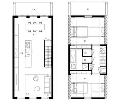 the floor plan for a two story house