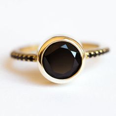 Planet ring set with Black Spinel – Ezmey Boutique Mystical Halo Ring For Promise, Mystical Round Halo Ring, Planet Ring, Lillian Rose, Black Spinel Ring, Spinel Ring, Spinel Gemstone, Moss Agate Ring, Baguette Ring