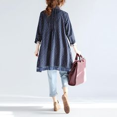 fashion navy print Midi cotton pullover oversize New long sleeve wrinkled Turn-down Collar lace cotton blouses   
length 88cm / 34.32"
bust 110cm / 42.9"
Shoulder 39cm / 15.21"
Sleeve length 57cm / 22.23"
 />
This dress is made of cotton or linen fabric, soft and breathy. 

Flattering cut. Makes you look slimmer and matches easlily.
 
Materials used: cotton  linen

Measurement:


We ship worldwide.

Tracking numbers provided for all orders. Navy Print, Pearl Hair Pins, Cotton Pullover, Blouse Length, Cotton Blouses, Blouse Styles, Black Fabric, Linen Fabric, Cotton Linen