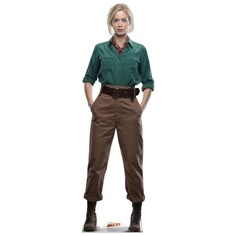 In the 2021 Disney fantasy film Jungle Cruise, a riverboat captain and a scientist journey deep into the jungle to find the fabled Tree of Life. That scientist is Dr. Lili Hougton, played by actress Emily Blunt who appears on this lifesize (5' 8" tall) cardboard cutout. You can hang it on a wall like a poster, or use the attached easel fold-out piece to make it free-standing. Comes folded for shipping purposes. This item is printed to order and most orders go out within 2 business days but pleas Lily Houghton, Jumanji Movie, Coach Outfits, Safari Outfit, Safari Outfits, Jungle Cruise, Life Size Cutouts