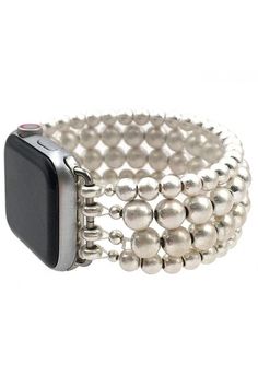 ☞ Don't forget this... Silver Beaded Chain Bracelets, Adjustable Metal Bracelet Strap Apple Watch Band, Adjustable Metal Apple Watch Band For Fashion, Adjustable Metal Apple Watch Band As Fashion Accessory, Adjustable Metal Apple Watch Band, Elegant Silver Adjustable Apple Watch Band, Silver Bracelet Strap Watch Bands, Elegant Adjustable Metal Apple Watch Band, Silver Jewelry With Round Beads For Fashion