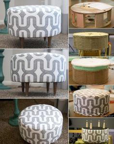 the steps to make a diy ottoman