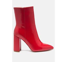 in stock Winter Red Pointed Toe Heels, Winter Red Ankle-high Heels, Red Ankle-high Winter Heels, Red Ankle-high Heels For Winter, Trendy Red Summer Boots, Red Round Toe Heels For Fall, Red Pointed Toe Heels For Fall, Fitted Red Boots For Summer, Red Ankle Boot Heels For Fall