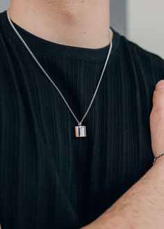 A minimalist, masculine, and durable stainless steel square pendant necklace that will not tarnish or rust over time, even when worn in water. 💎Free shipping on all orders💎Waterproof and non-tarnish 💎Packaging that is ready to offer as a gift💎Customizable and adjustable chain length The classy and shiny square pendant necklace, a durable and timeless necklace Crafted with a timeless and minimalist design, this pendant necklace is an ideal accessory for any man or woman. Its simplicity and el Masculine Necklace, Boy Necklace, Timeless Necklace, Boys Necklace, Square Pendant Necklace, Simple Pendant, Necklace Craft, Necklace Simple, Square Pendant