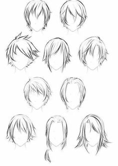 an anime character's hair styles for different ages and abilities, including short hair