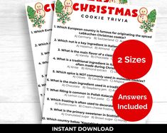 two christmas cookie trivias are shown with the instructions to make them look like they have