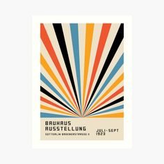 an old movie poster for the berlin international film festival, with sunbeams art print