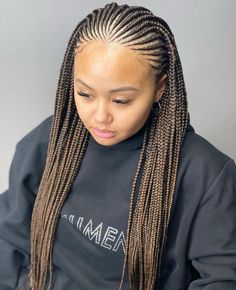 Carrot Hairstyles Braids, Carrot Hairstyles For Black Women, Cornrows With Box Braids, Carrot Hairstyles, Braided Hair Styles, Bob Braids Hairstyles, Black Carrot, Ponytail Hairstyles Easy