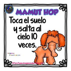 a spanish poster with an elephant and the words mamut hop