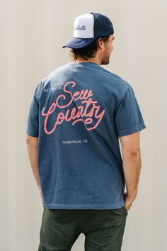 Life is SEW much better in our Sew Country T Shirt! Have you been to our Nashville store, or maybe you're just a fan of the style. Go Americana in our navy shirt with red rope writing, or more neutral in our ivory tee and brown rope writing. We finished them both off with a Sewing Down South cowboy hat - yeehaw y'all! You won't want to take off this comfy yet colorful, unisex tee: Soft-washed garment-dyed fabric Feels soft cuz it's 100% ring spun cotton by Comfort Colors Wears solid cuz the doub