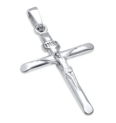 Made of 925 sterling silver with a glossy finish Neatly cut edges Classic crucifix design in an elegant pendant style Wearable with all types of clothing; casual, formal, or cocktail attire Light enough to be worn daily without discomfort Perfect gift choice for birthdays, Christmas, Easter, anniversaries and other special occasions This beautiful Silver Glossy Crucifix Necklace is perfect for any occasion. Crafted from sterling silver, this timeless piece features a high-gloss finish and classi Catholic Cross Necklace, Catholic Cross, Catholic Necklace, Virgin Mary Necklace, Crucifix Necklace, Catholic Jewelry, Italian Jewelry, Clothing Casual, Cocktail Attire