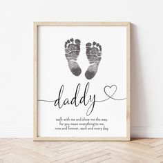 Father's Day Craft For Babies | Father's Day Footprint Art | Ollie + Hank Father’s Day Gift Ideas From Toddler, Arts And Crafts Father’s Day, Dad Footprint Crafts, 1st Fathers Day Gift Ideas From Baby, Footprint Crafts For Dad, Dad Birthday Gift From Baby, Infant Fathers Day Crafts Gift Ideas, Father’s Day Art For Infants, Father’s Day Baby Arts And Crafts