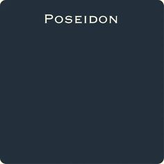 the cover of posedon's book, which is written in white on a black background