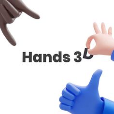 two thumbs up with the words hands 3 and 4 in front of them, as if they were pointing at each other